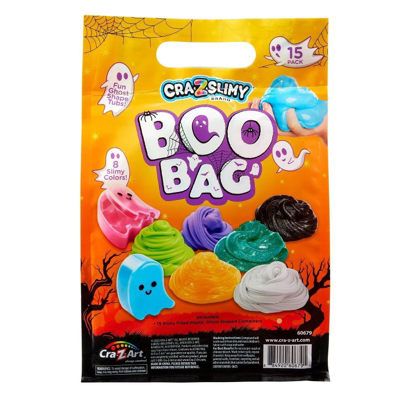 slide 5 of 9, Cra-Z-Slimy Halloween Boo Bag Party - 15pk: Includes 5 Colors, Creativity Focused, Slimes & Putties Set, 15 ct