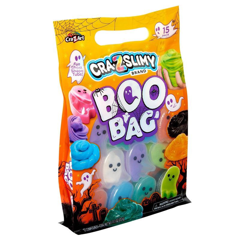 slide 3 of 9, Cra-Z-Slimy Halloween Boo Bag Party - 15pk: Includes 5 Colors, Creativity Focused, Slimes & Putties Set, 15 ct