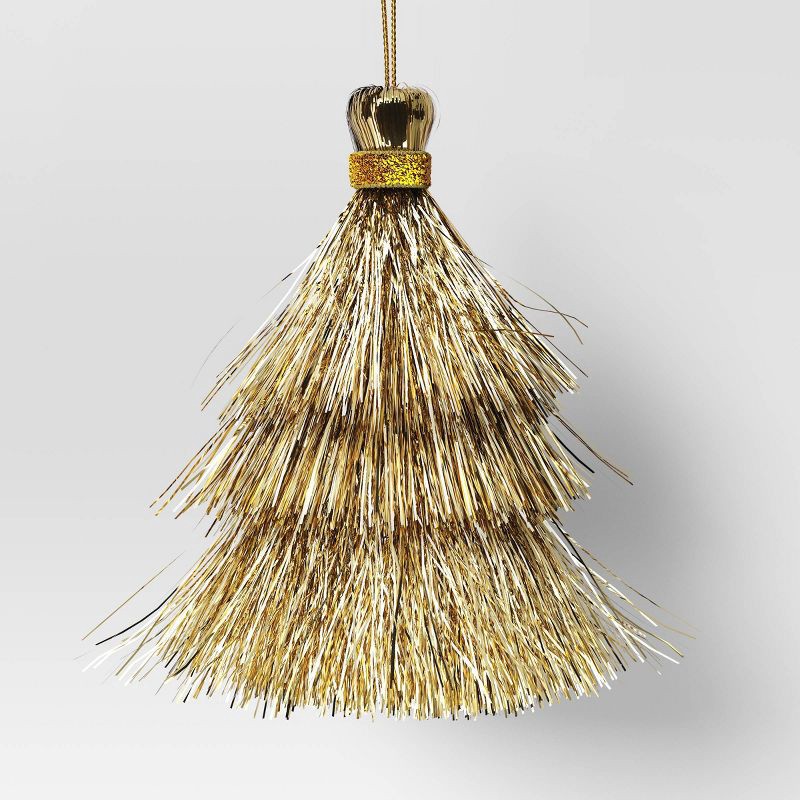 slide 1 of 3, 3' 5" Christmas Mini Tassel Ornament Set Champagne - Wondershop™, 1 ct