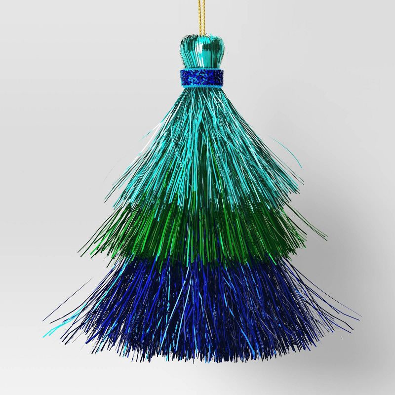 slide 1 of 3, 3' 5" Christmas Mini Tassel Ornament Set Green/Hot Pink/Blue - Wondershop™, 1 ct