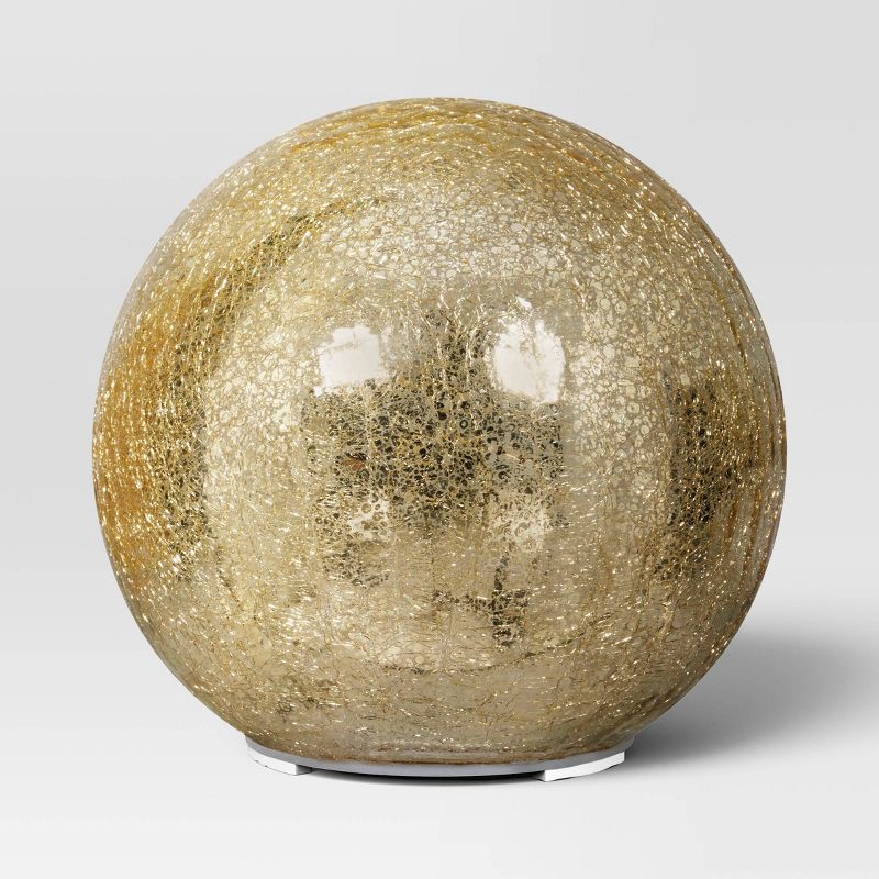 slide 3 of 3, 5.5" Christmas Mercury Lit Glass Orb Gold - Wondershop™, 1 ct