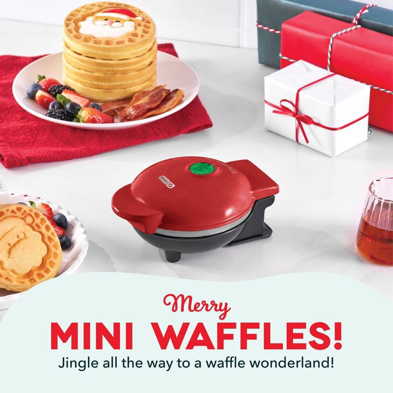slide 3 of 6, Dash Santa Mini Waffle Maker, 1 ct