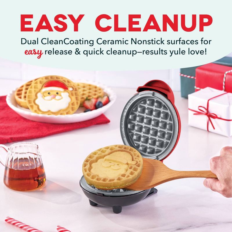 slide 5 of 6, Dash Santa Mini Waffle Maker, 1 ct