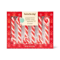 Peppermint Christmas Candy Cane Spoons - 7.6oz - Favorite Day™