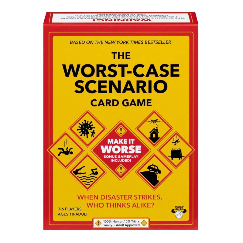 slide 1 of 10, Moose Games The Worst-Case Scenario Card Game - Bonus Edition, 1 ct