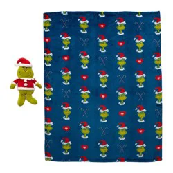 The Grinch Pillow and Throw Blanket