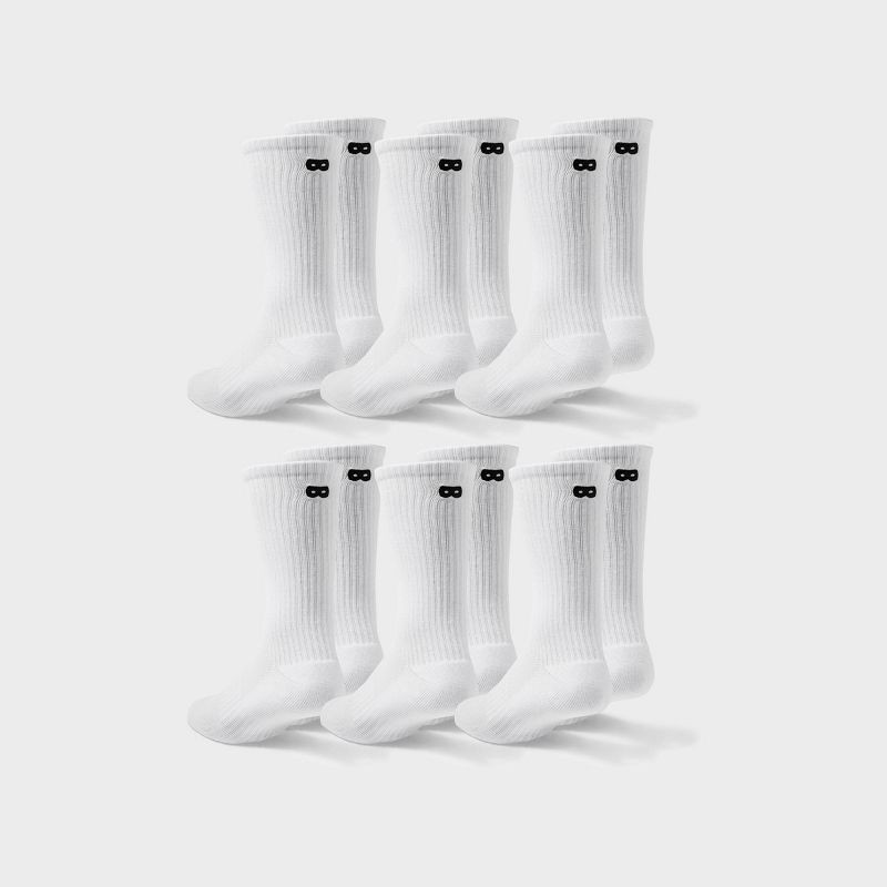 slide 1 of 6, Pair of Thieves BOWO 3+3 Bonus pack Crew Socks - White 8-12, 1 ct