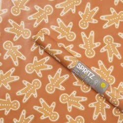 96"x30" Gingerbread Christmas Gift Wrapping Paper Brown - Spritz™