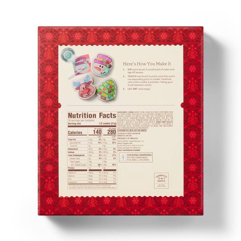slide 2 of 4, Christmas Paint-Your-Own Holiday Cookie Kit - 17.6oz/8ct - Favorite Day™, 17.6 oz, 8 ct