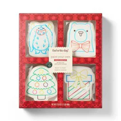 Christmas Paint-Your-Own Holiday Cookie Kit - 17.6oz/8ct - Favorite Day™