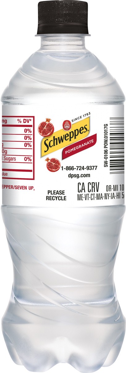 slide 8 of 9, Schweppes Sparkling Pomegranate Seltzer Water 20 fl oz, 20 fl oz