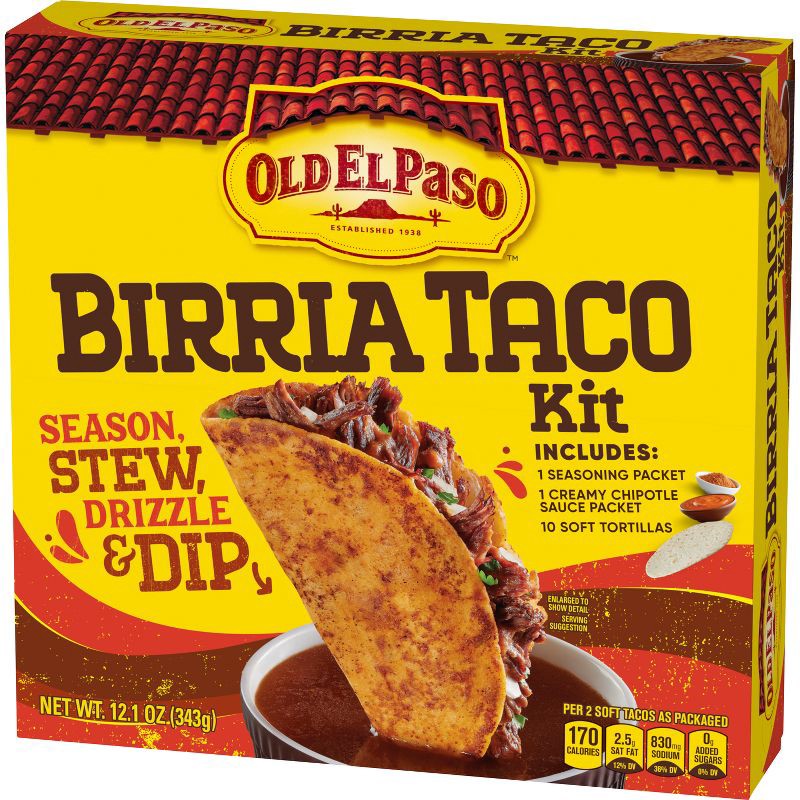 slide 3 of 7, Old El Paso Birria Taco Kit - 12.1oz/10ct, 12.1 oz, 10 ct