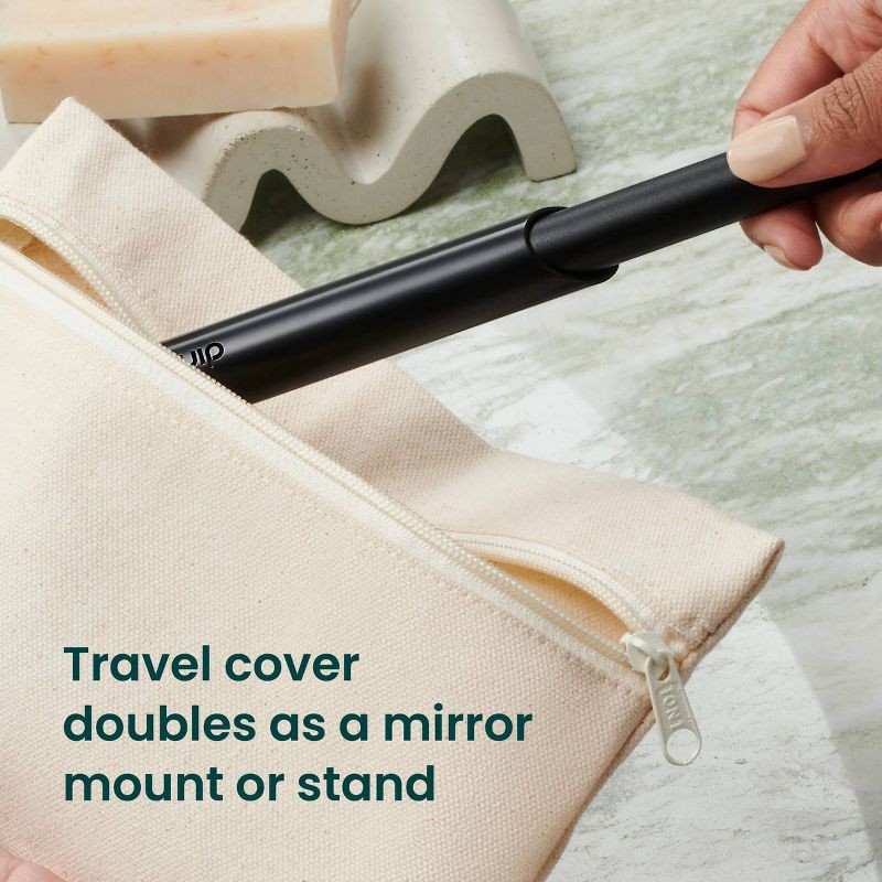 slide 7 of 15, quip Sonic Electric Metal Toothbrush and Travel Case - Black, 1 ct