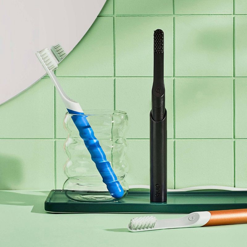 slide 9 of 15, quip Sonic Electric Metal Toothbrush and Travel Case - Black, 1 ct