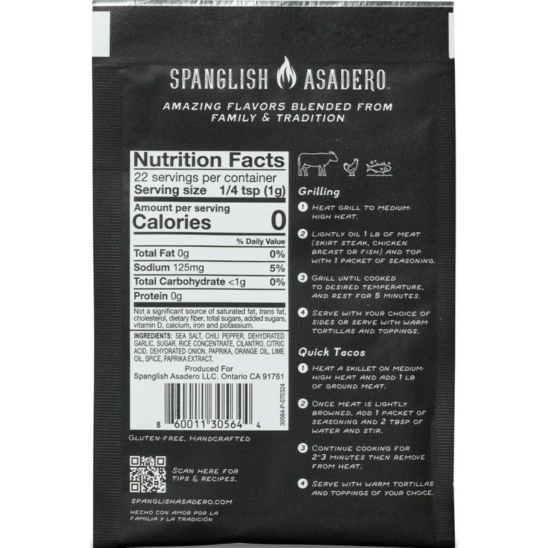 slide 2 of 3, Spanglish Asadero Carne Asada Seasoning - 0.8oz, 0.8 oz