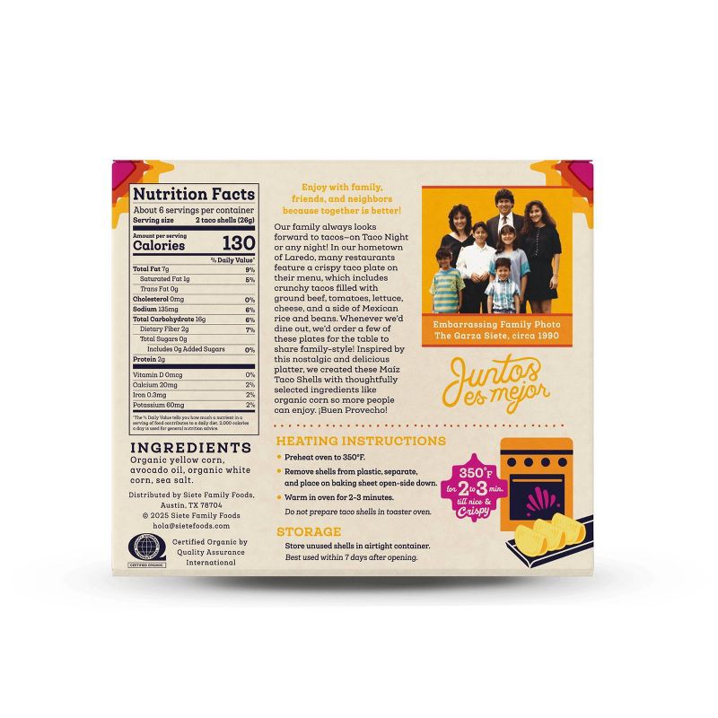 slide 2 of 4, Siete Maiz Hard Corn Taco Shells - 5.5oz/12ct, 12 ct; 5.5 oz