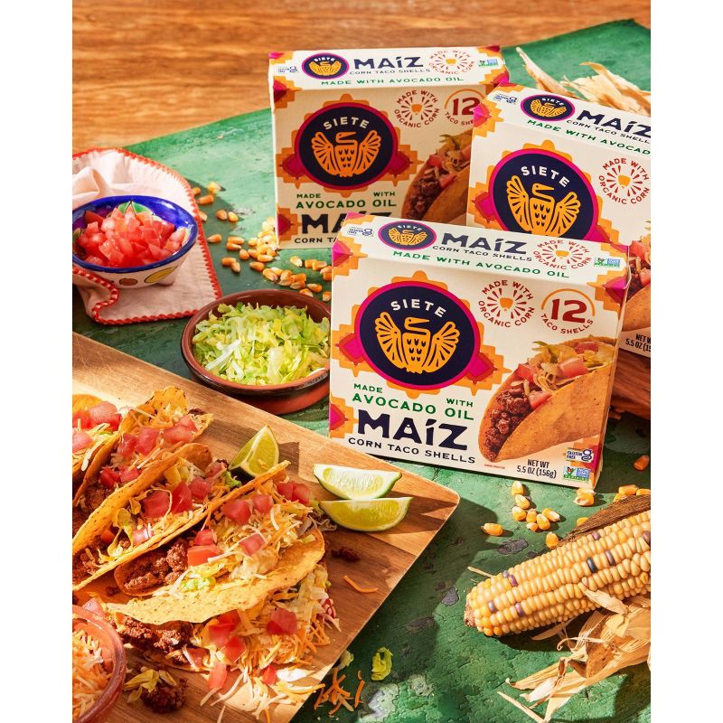 slide 4 of 4, Siete Maiz Hard Corn Taco Shells - 5.5oz/12ct, 12 ct; 5.5 oz