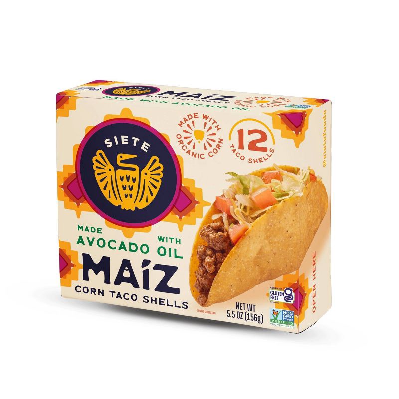 slide 1 of 4, Siete Maiz Hard Corn Taco Shells - 5.5oz/12ct, 12 ct; 5.5 oz