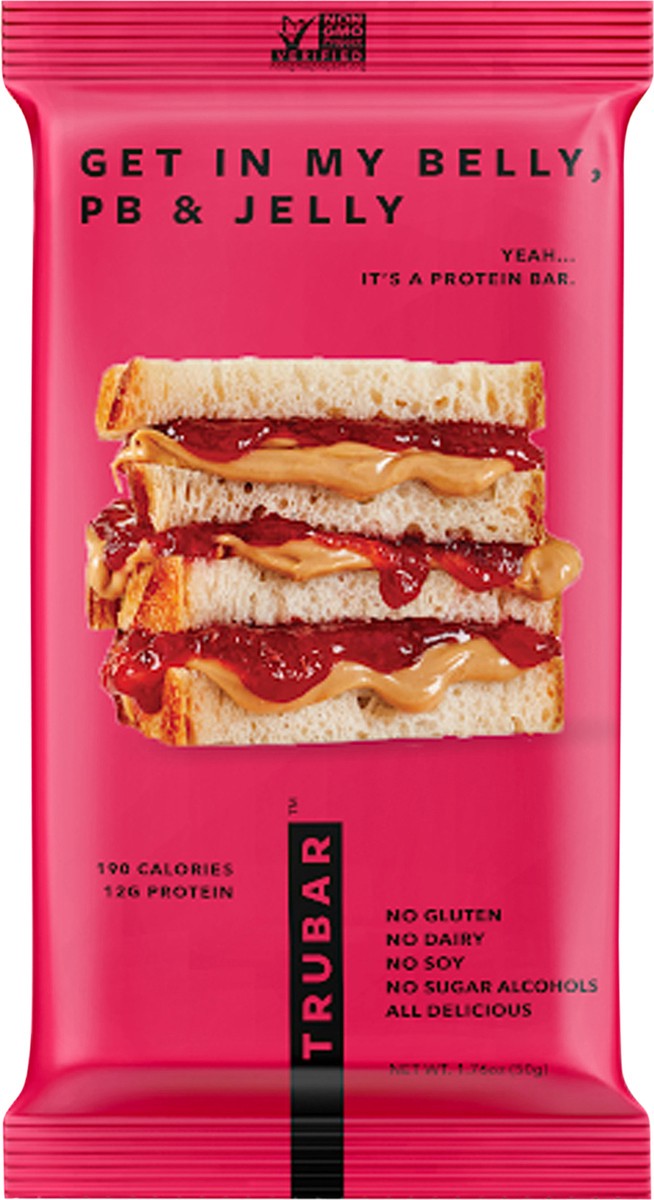 slide 2 of 7, Trubar Get in My Belly PB & Jelly Protein Bar 1.76 oz, 1.76 oz