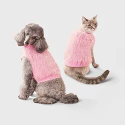 Pink Eyelash Dog and Cat Sweater - Boots & Barkley™ XS