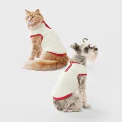 Faux Shearling Dog and Cat Vest - Boots & Barkley™ Red/Cream XS