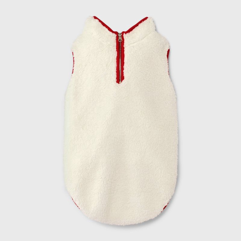 slide 2 of 5, Faux Shearling Dog Vest - Boots & Barkley™ Red/Cream L, 1 ct