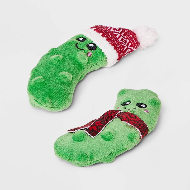 slide 3 of 3, Pickles Cat Plush Toy Set - 2pcs - Boots & Barkley™, 2 ct