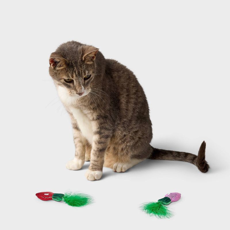 slide 2 of 3, Lights Cat Plush Toy Set - 2pcs - Boots & Barkley™, 2 ct