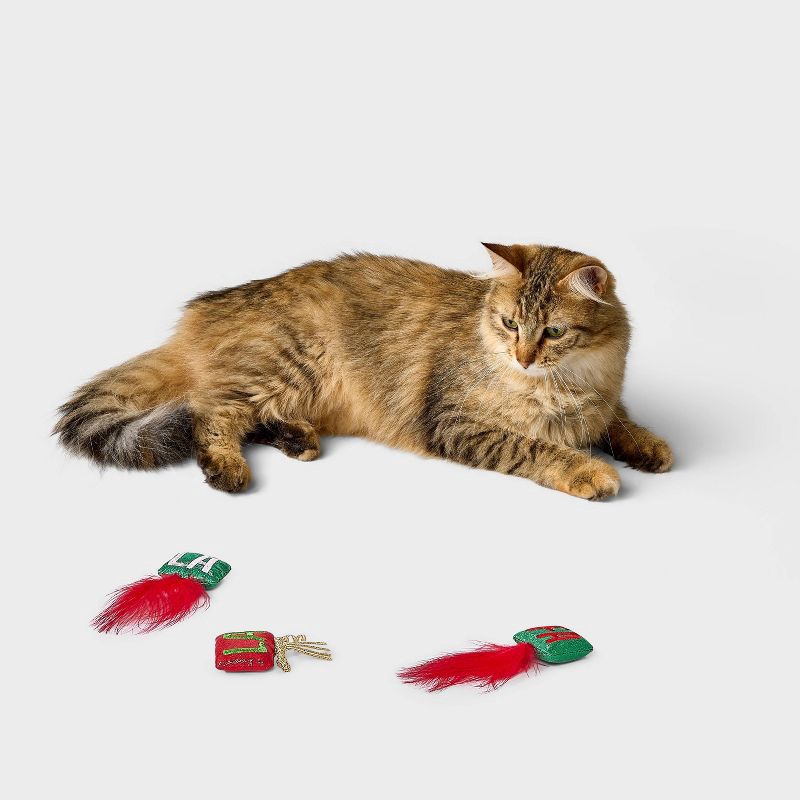 slide 2 of 3, Falala Cat Plush Toy Set - 3pcs - Boots & Barkley™, 3 ct