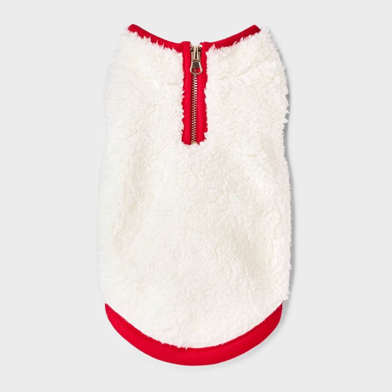 slide 2 of 5, Faux Shearling Dog and Cat Vest - Boots & Barkley™ Red/Cream S, 1 ct