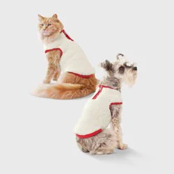 Faux Shearling Dog and Cat Vest - Boots & Barkley™ Red/Cream S