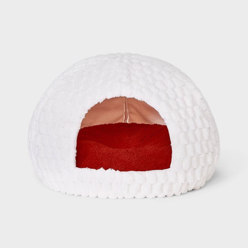 slide 1 of 4, Snow Cave Cat Enclosed Bed - Boots & Barkley™ S, 1 ct