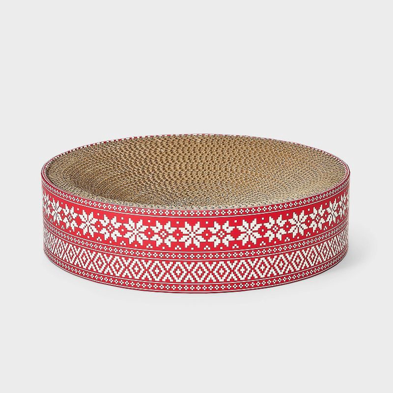 slide 1 of 3, Board Bowl Pad Cat Scratcher - 15.7" - Boots & Barkley™, 1 ct