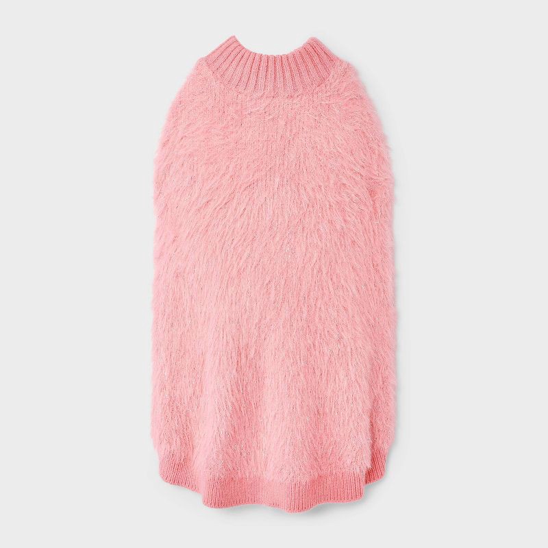 slide 2 of 5, Pink Eyelash Dog Sweater - Boots & Barkley™ L, 1 ct