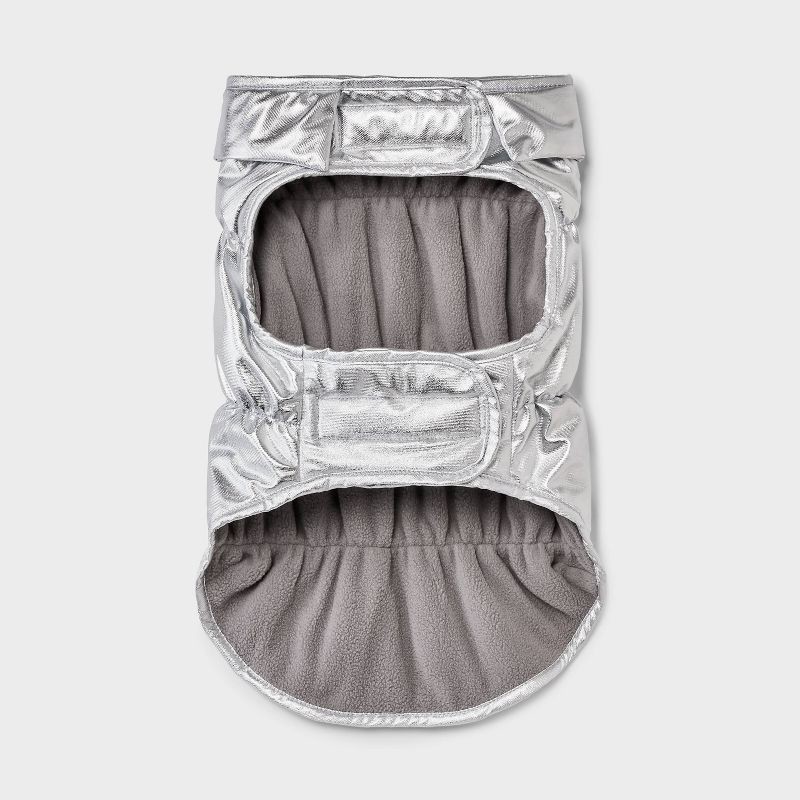 slide 3 of 6, Puffer Dog Vest - Boots & Barkley™ Metallic Silver L, 1 ct