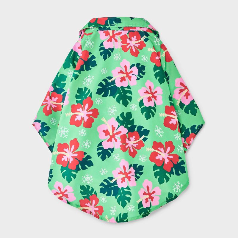 slide 2 of 6, Warm Weather Hawaiian Tropical Dog Shirt - Boots & Barkley™ Green L, 1 ct