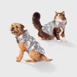 Puffer Dog Vest - Boots & Barkley™ Metallic Silver XS