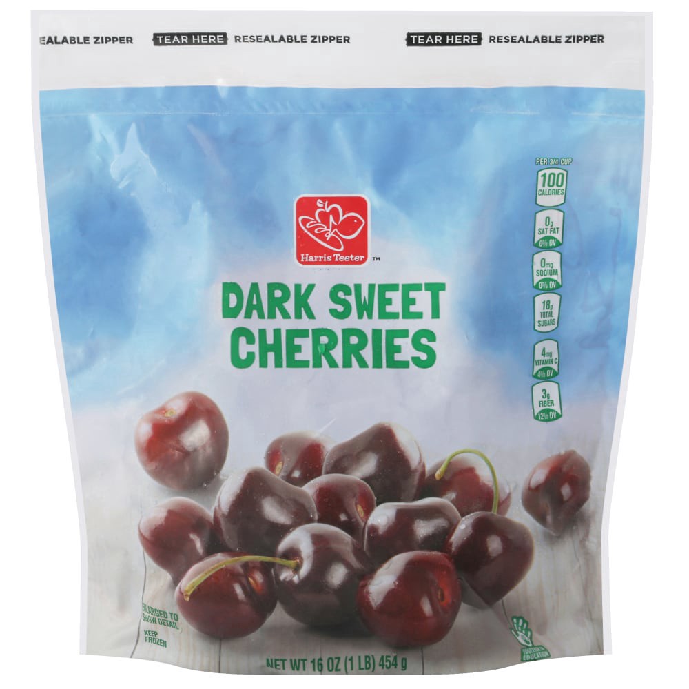 slide 1 of 1, Harris Teeter Dark Sweet Cherries, 16 oz