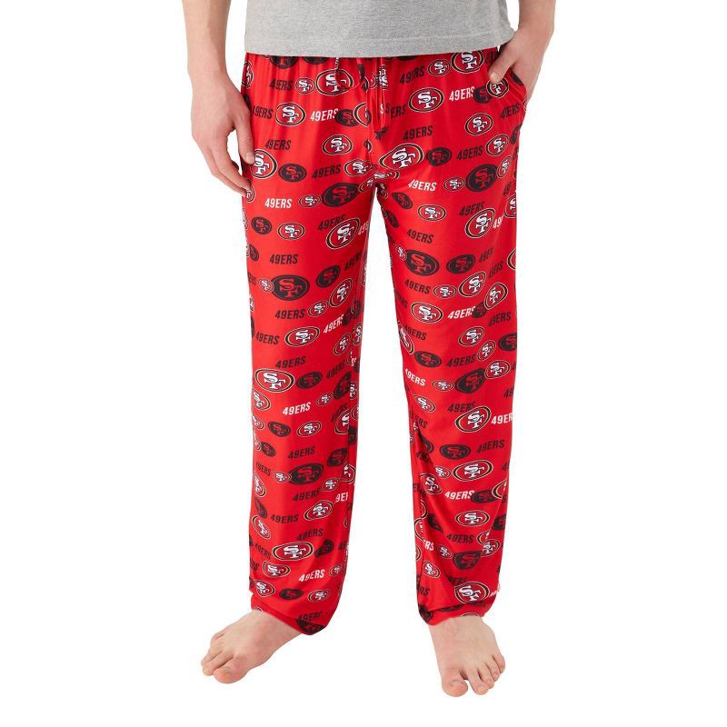 slide 1 of 3, NFL San Francisco 49ers Men's Pajama Pants with Pockets - M, 1 ct