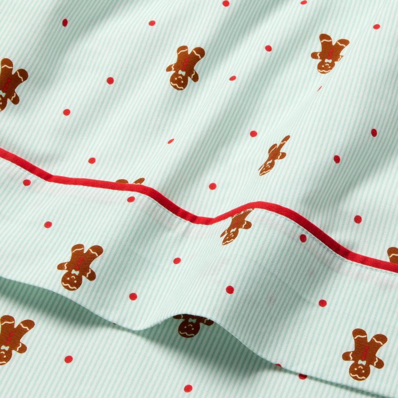 slide 3 of 4, Full Gingerbread Dreams Kids' Cotton Sheet Set - Pillowfort™, 1 ct