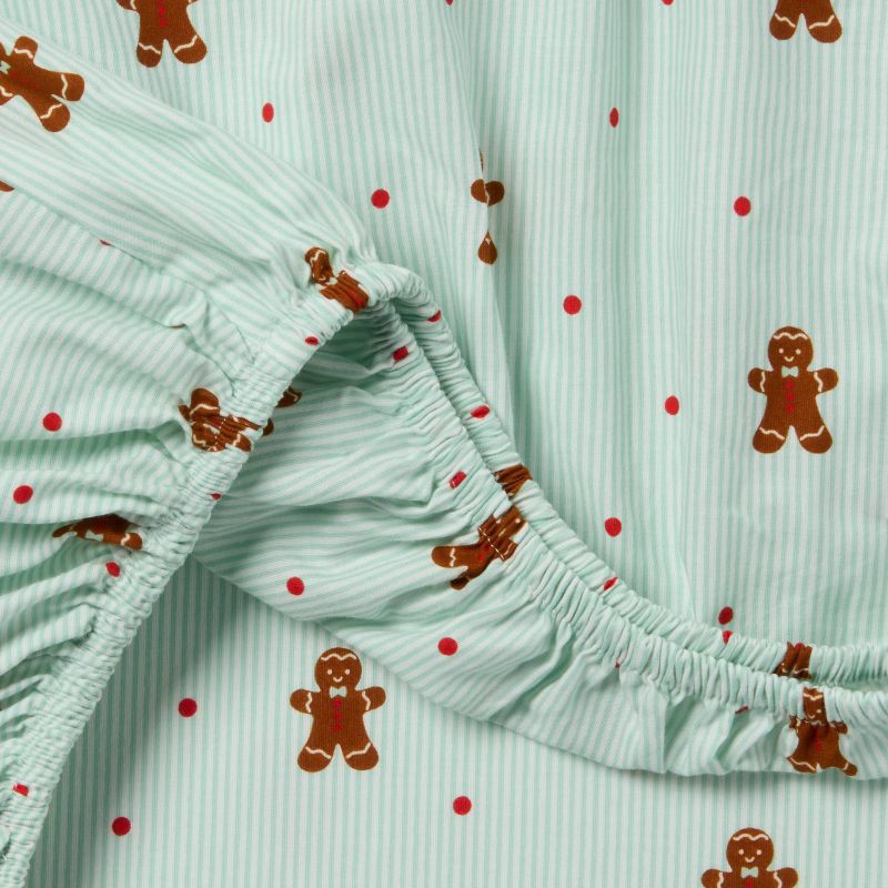 slide 4 of 4, Full Gingerbread Dreams Kids' Cotton Sheet Set - Pillowfort™, 1 ct