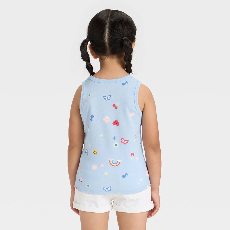 slide 3 of 3, Toddler Girls' Relaxed Tank - Cat & Jack™ Light Blue 12M, 1 ct