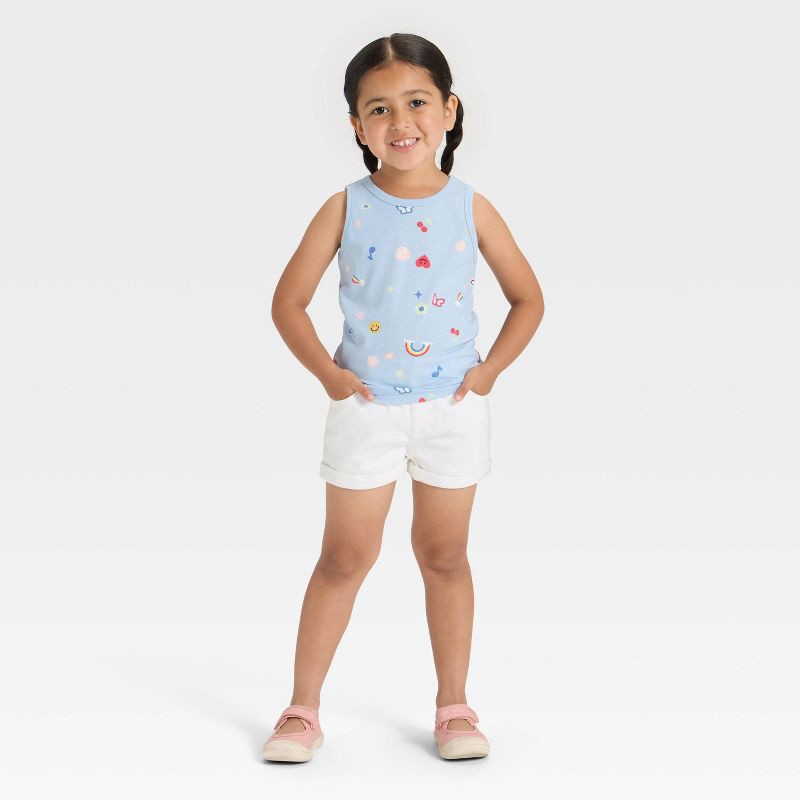 slide 2 of 3, Toddler Girls' Relaxed Tank - Cat & Jack™ Light Blue 12M, 1 ct