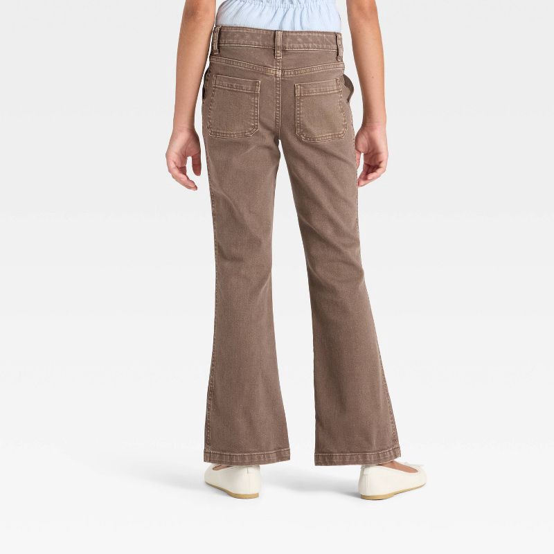 slide 2 of 3, Girls' Flare Jeans - Cat & Jack™ Brown 5, 1 ct