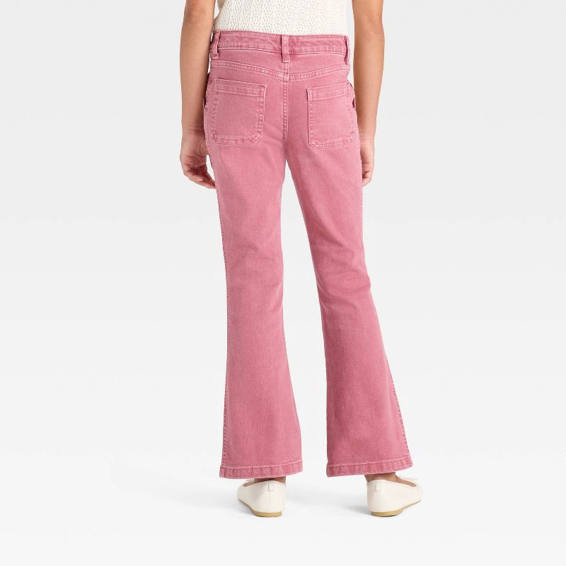slide 2 of 3, Girls' Flare Jeans - Cat & Jack™ Pink 16, 1 ct