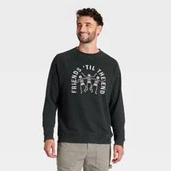 Men's Vintage French Terry Crewneck Sweatshirt - Goodfellow & Co™ Charcoal Gray S