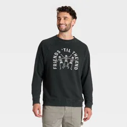 Men's Vintage French Terry Crewneck Sweatshirt - Goodfellow & Co™ Charcoal Gray XL