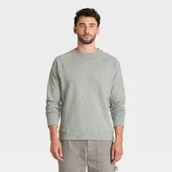 Men's Vintage French Terry Crewneck Sweatshirt - Goodfellow & Co™ Heathered Gray S
