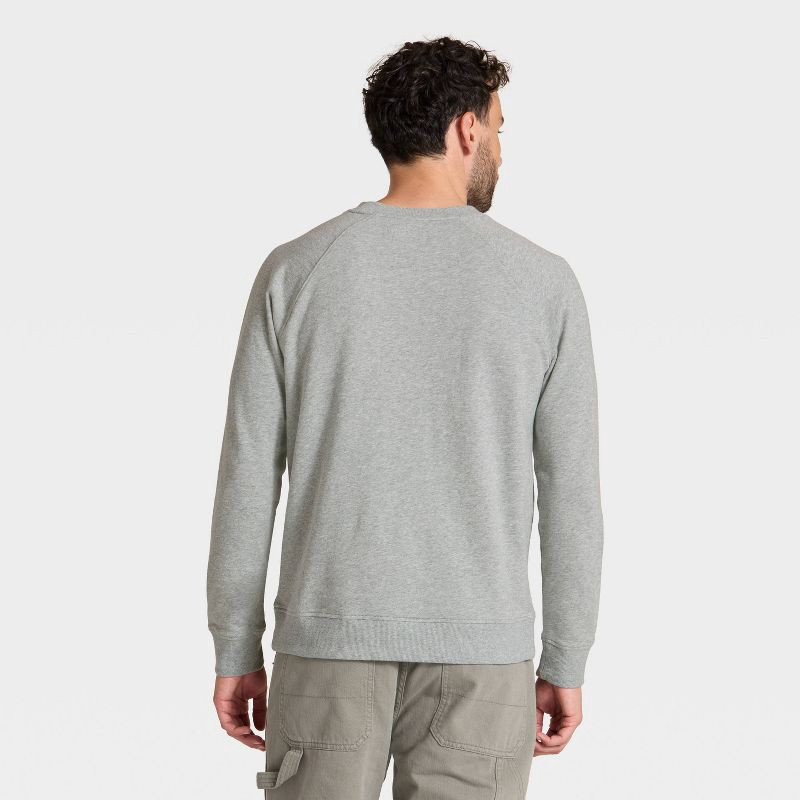 slide 2 of 3, Men's Vintage French Terry Crewneck Sweatshirt - Goodfellow & Co™ Heathered Gray M, 1 ct