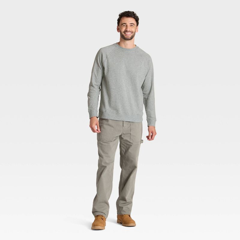 slide 3 of 3, Men's Vintage French Terry Crewneck Sweatshirt - Goodfellow & Co™ Heathered Gray M, 1 ct